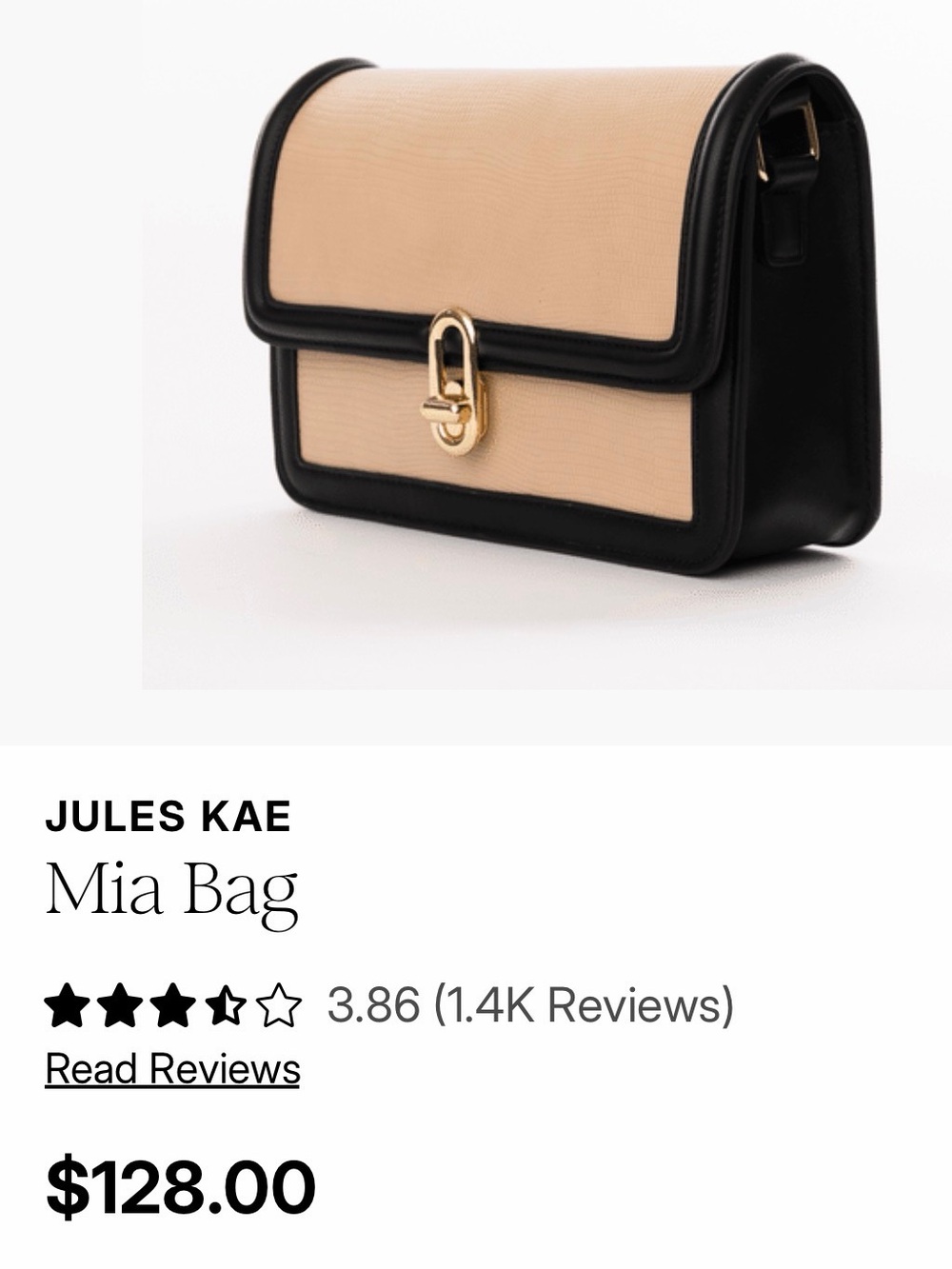 Brand New 🖤Jules Kae Beige & Black Crossbody Bag